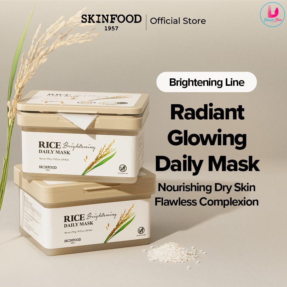 Skinfood Rice Brightening Daily Mask [30 sheets] 